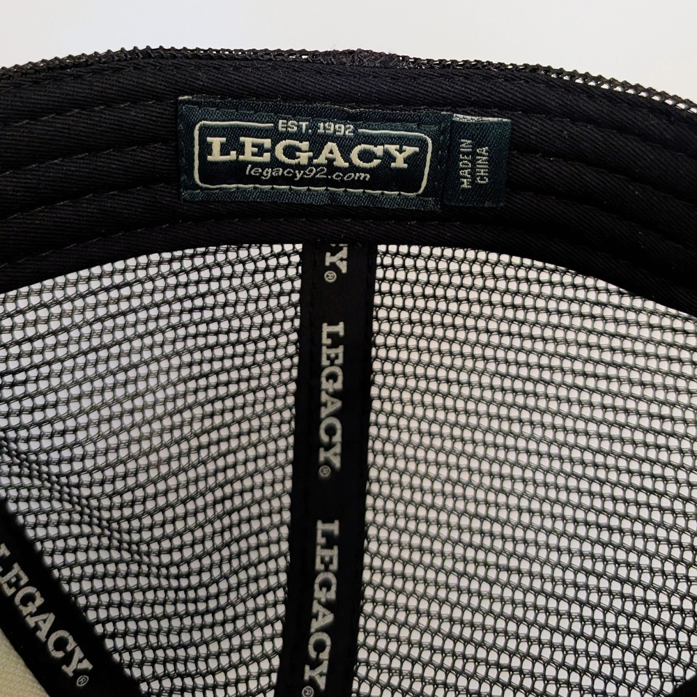 Nine Line Mint & Black Trucker Hat with Leather Logo - Picture 7 of 8
